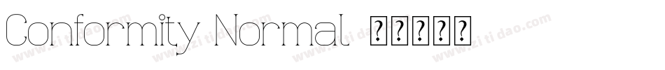 Conformity Normal字体转换